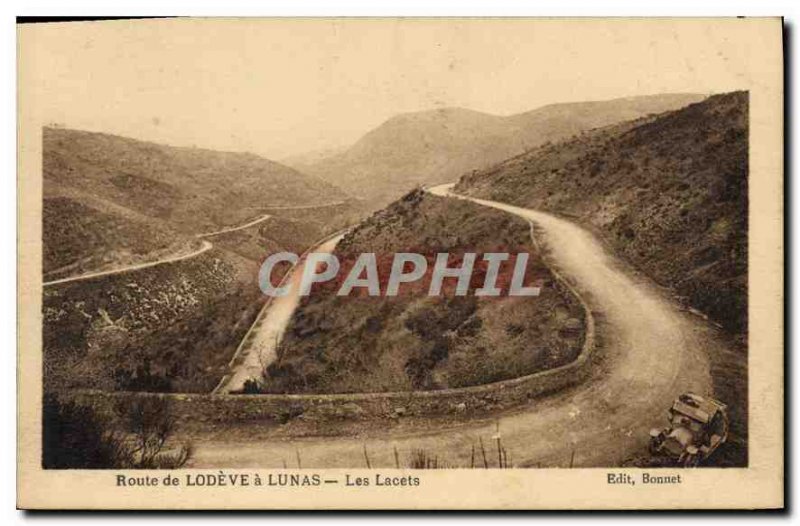 Old Postcard Road LODEVE has LUNAS The Laces