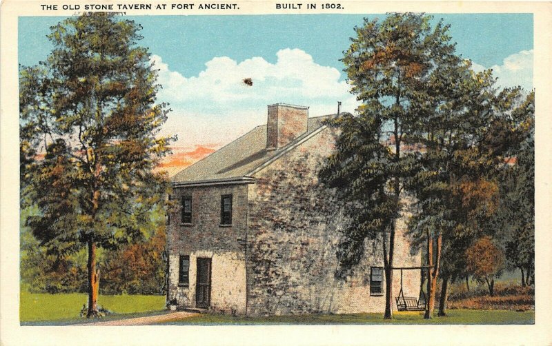 F52/ Fort Ancient Ohio c1910 Stone Tavern Building Nativer American Area