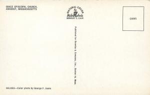 Amherst Massachusetts~Grace Episcopal Church~NICE Gray White 1950s Car~PC