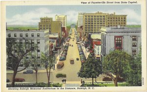 View of Fayetteville Street from the State Capitol Raleigh North Carolina