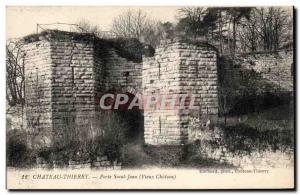 Old Postcard Chateau Thierry Porte Saint Jean