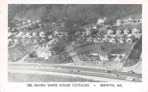 Berwyn Maryland Del Haven White House Cottages Vintage Postcard AA109934