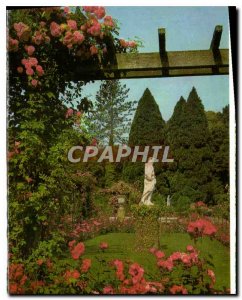 Old Postcard Insel Mainau im Bodensee Rosengarten Idyll mit einer der Vier Ja...