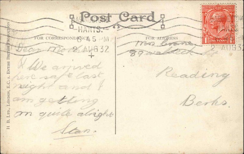 Basingstoke Hampshire Paradise Walk Hackwood Vintage RPPC Postcard