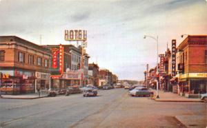 Havre MT Street View Storefronts Movie Theatre Old Cars Postcard 