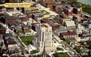 Wisconsin Racine Aerial View Of Court House