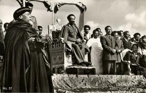 ethiopia, Emperor Haile Selassie I in Addis Ababa (1950s) RPPC Postcard