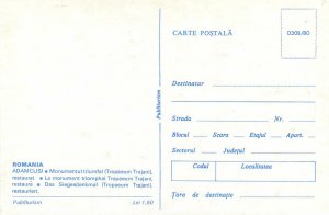 Postcard Romania RPR Adamclisi triumphal monument