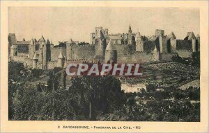 Old Postcard 2 carcassonne panorama of the city