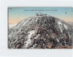 Postcard Summit Of Pikes Peak, Colorado