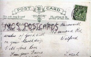 Genealogy Postcard - Harrowwell -31 Diamond Rd,Watford,Hertfordshire R684