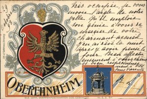 Oberehnheim Germany Heraldic Art Border c1898 Used Postcard