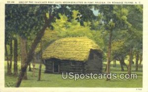 Thatched Roof Huts, Fort Raleigh in Roanoke Island, North Carolina