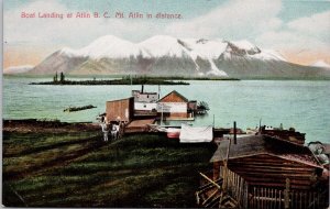 Boat Landing at Atlin BC British Columbia Sternwheeler Unused Postcard H39