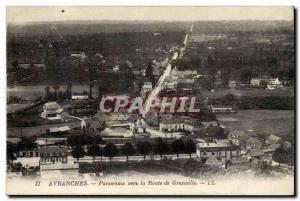 Avranches Old Postcard Panorama towards Granville Road