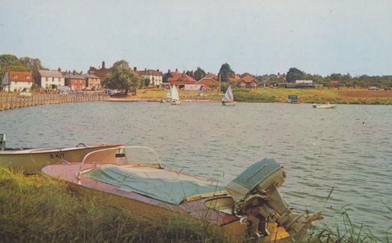 Boating Lake Sailing Boats St Osyth Nr Clacton On Sea Essex Rare 1970s Postcard