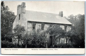 postcard Lisbon Ohio, President McKinley Homestead  posted 1909