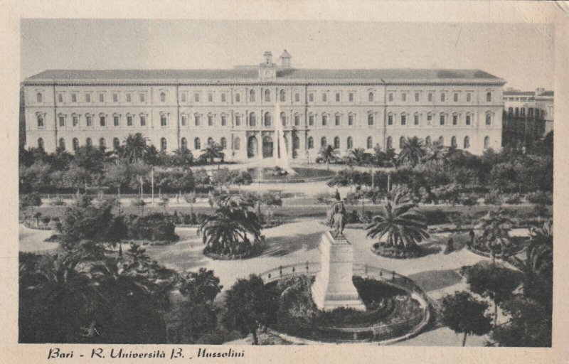 BARI UNIVERSITY (Mussolini), Italy - Vintage POSTCARD