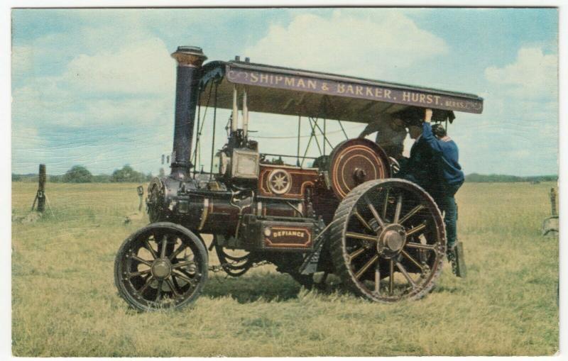 Steam; Burrell Compound 3 Speed Steam Tractor No 3458 PPC, Unposted, c 1970's