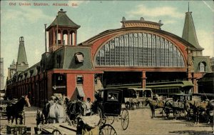 Atlanta GA Union RR Train Station Depot c1910 Postcard #26631