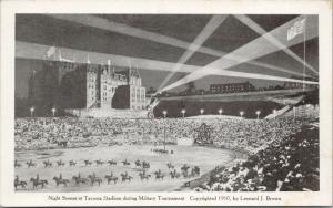 Tacoma Stadium Military Tournament WA Night Leonard Brown UNUSED Postcard E48