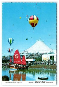 SPOKANE, WA  ~ Expo 1974 World's Fair HOT AIR BALLOONS Lagoon  4x6 Postcard