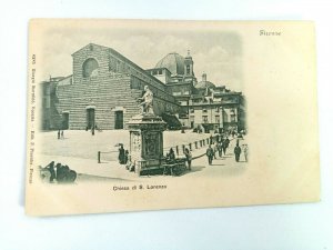 Vintage Postcard Chiesa di San Lorenzo Fizenze Florence Italy Church