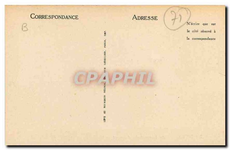 Old Postcard Autun Roman Gate known as Arroux