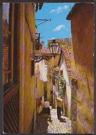 Typical Street of Alfama Lisboa Portugal Postcard BIN