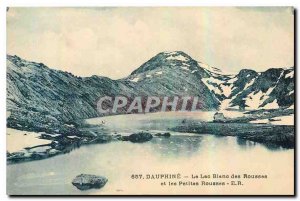 Old Postcard Dauphine Lac Blanc des Rousses and Petites Rousses
