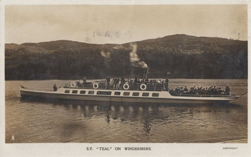 SS Teal Ship On Windermere Marleybone Station Real Photo Postcard