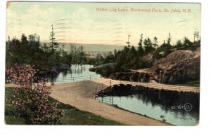 Outlet, Lily Lake, Rockwood Park, St John, New Brunswick, Used 1910