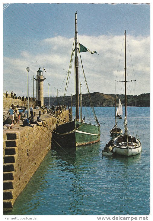 Sailboats in Harbor, Le Phare, Binic, Cotes d'Amor, France 1969