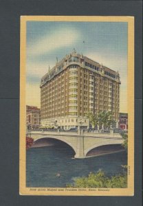 Ca 1947 Post Card Reno NV & Truckee Hotel Mapes