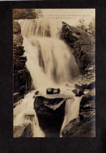 NH Flume Cascades Falls Franconia Notch New Hampshire Real Photo RPPC Postcard