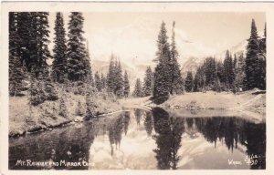 RPPC: Mt. Rainier & Mirror Lake, WA, Ellis #490, Mint (PC1289)