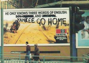 Yankee Go Home Rare USA Protest Poster Graffiti Advertising Postcard