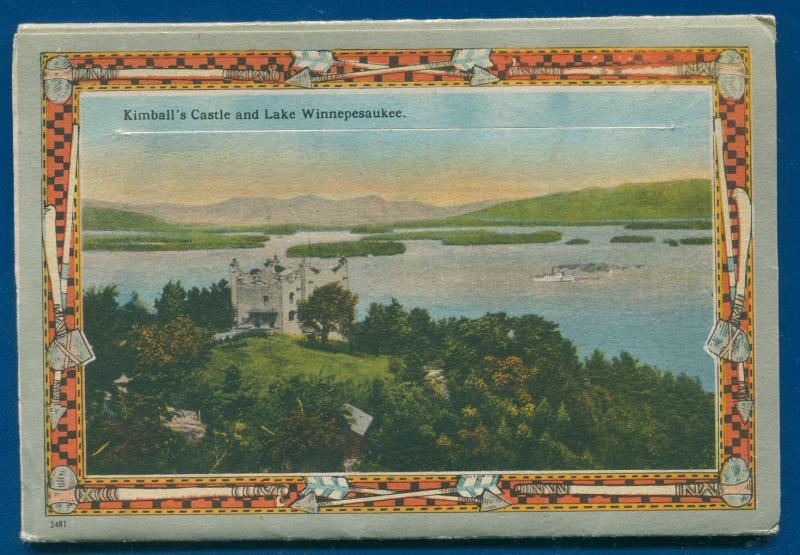  Lake Winnepesaukee Lakes Region New Hampshire nh Postcard Folder #8