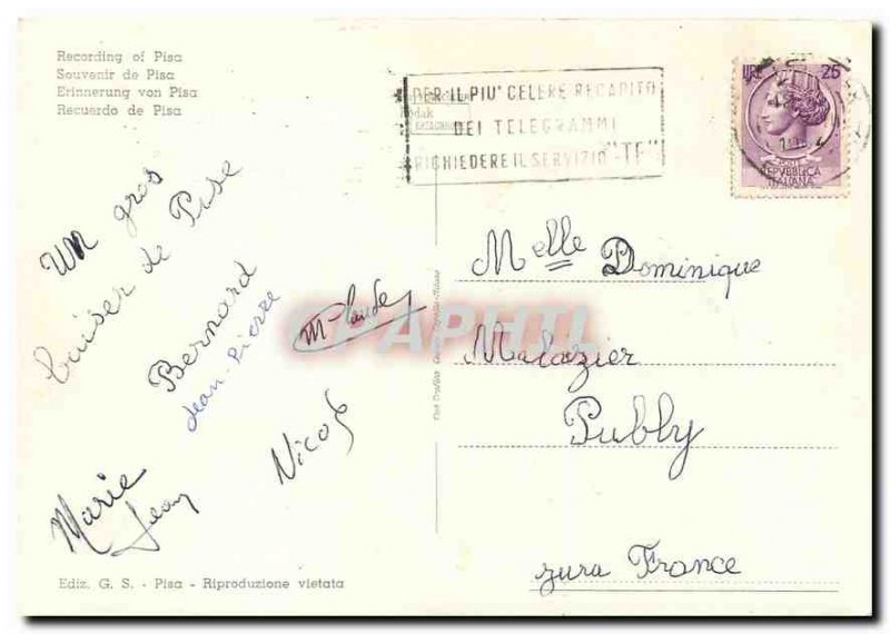 Modern Postcard Remembrance Pisa