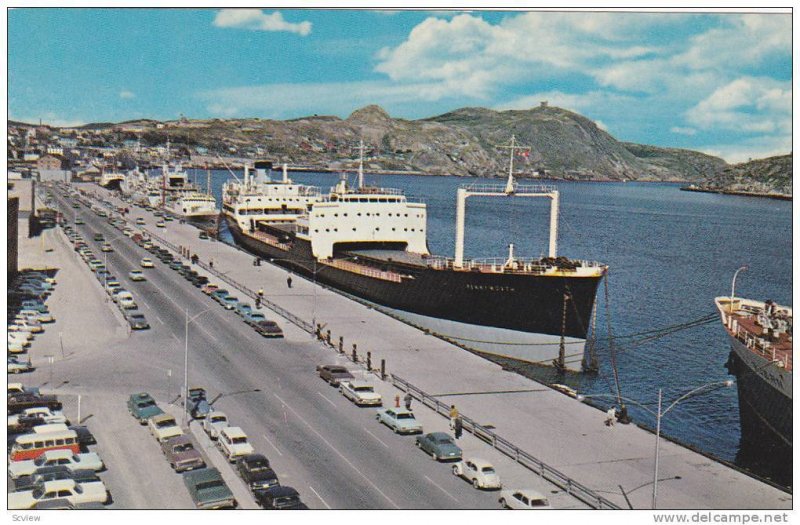 Boat at wharf , ST JOHNS , Newfoundland , Canada , 40-60s