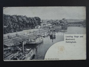 Nottingham LANDING STAGE & BOULEVARD c1903 Postcard by The Woodbury Series