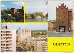 Multi-View, Park, Lake, Zamek I Cathedral, OLSZTYN, Poland, 50-70's