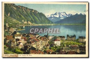 Old Postcard Montreux and the Dents du Midi