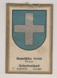 Rueger Chocolates Vignette Trade Cards National Coats of Arms- Greece #17