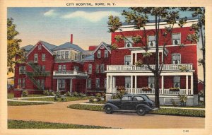 ROME, New York NY    CITY HOSPITAL   Oneida County   ca1940's Linen Postcard