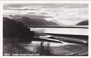 Alaska Cook Island Sunset Real Photo