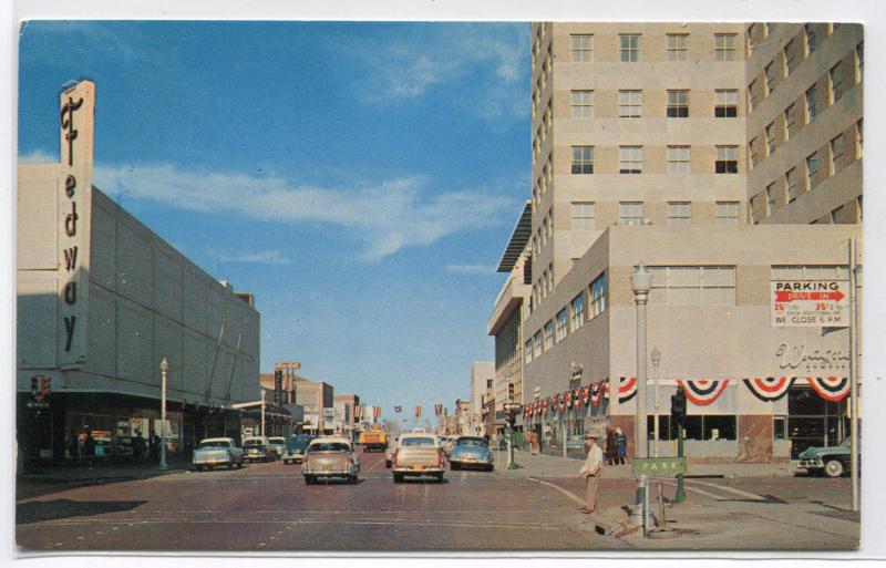8th Tyler Street Scene Fedway Store First National Bank Amarillo Texas postcard