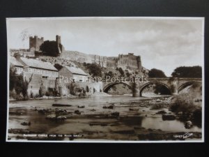 Yorkshire RICHMOND CASTLE & River Swale c1938 RP Postcard by Walter Scott 12427