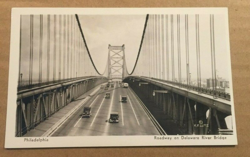 VINT UNUSED PHOTO LIKE POSTCARD - DELAWRE RIVER BRIDGE, PHILADELPHIA, PA.