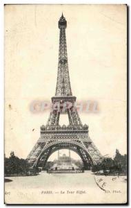 Old Postcard Paris Eiffel Tower